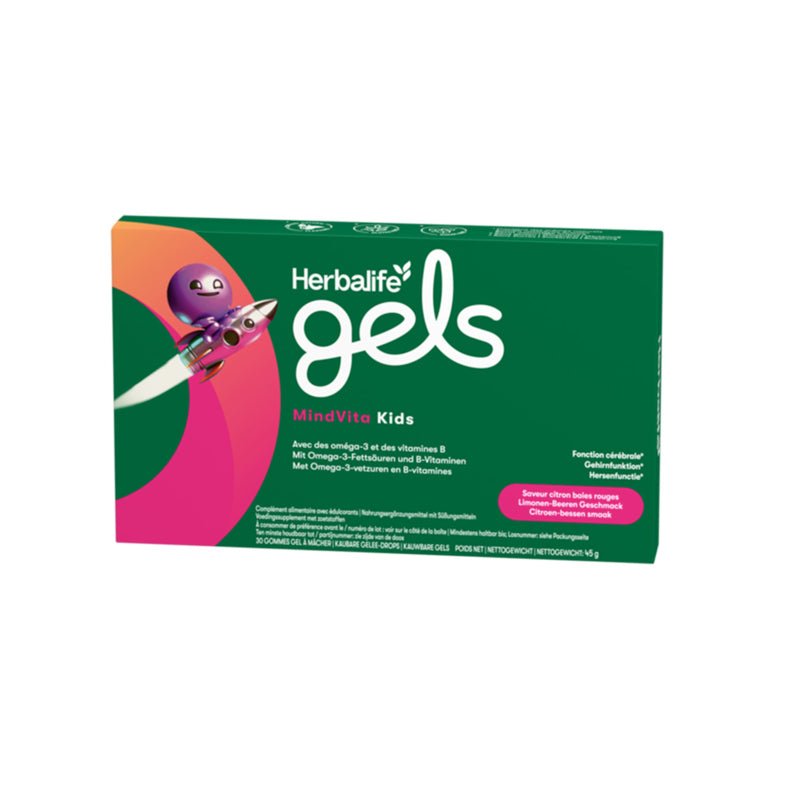 Herbalife Gels MindVita Kids Citron baies rouges 30 gommes gel à mâcher